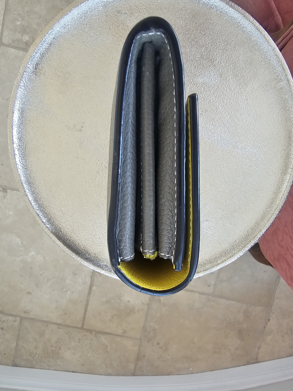 Celine Gray Leather Continental Wallet - Picture 9 of 10